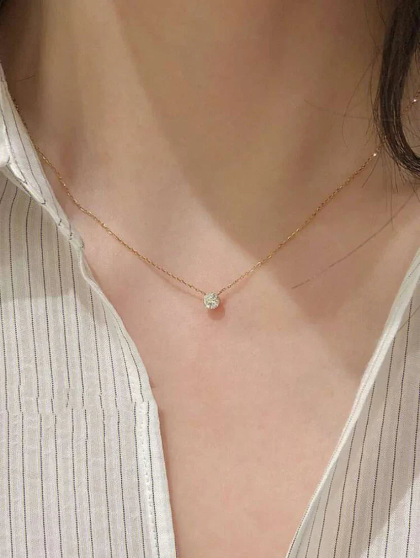 One Diamond Necklace 18k