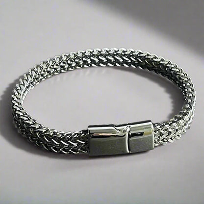 8mm Silver Chain Bracelet for Men