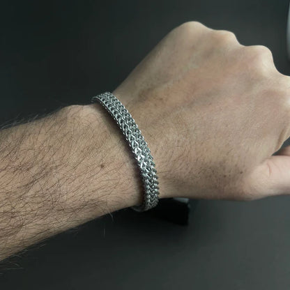 8mm Silver Chain Bracelet for Men